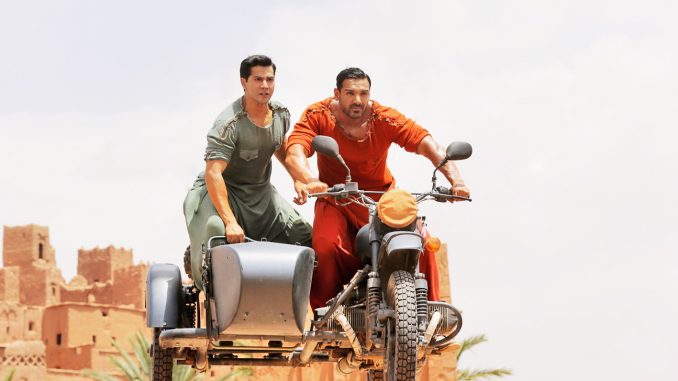 John Abraham and Varun Dhawan in a Sholay state of mind John Abraham and Varun Dhawan in a Sholay state of mind